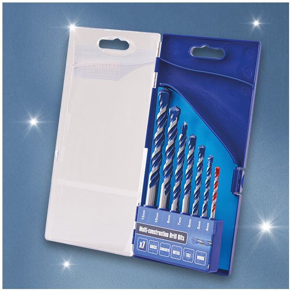 Faithfull Multi-Construction Drill Bit Set 4mm - 12mm XMS25DRILL7