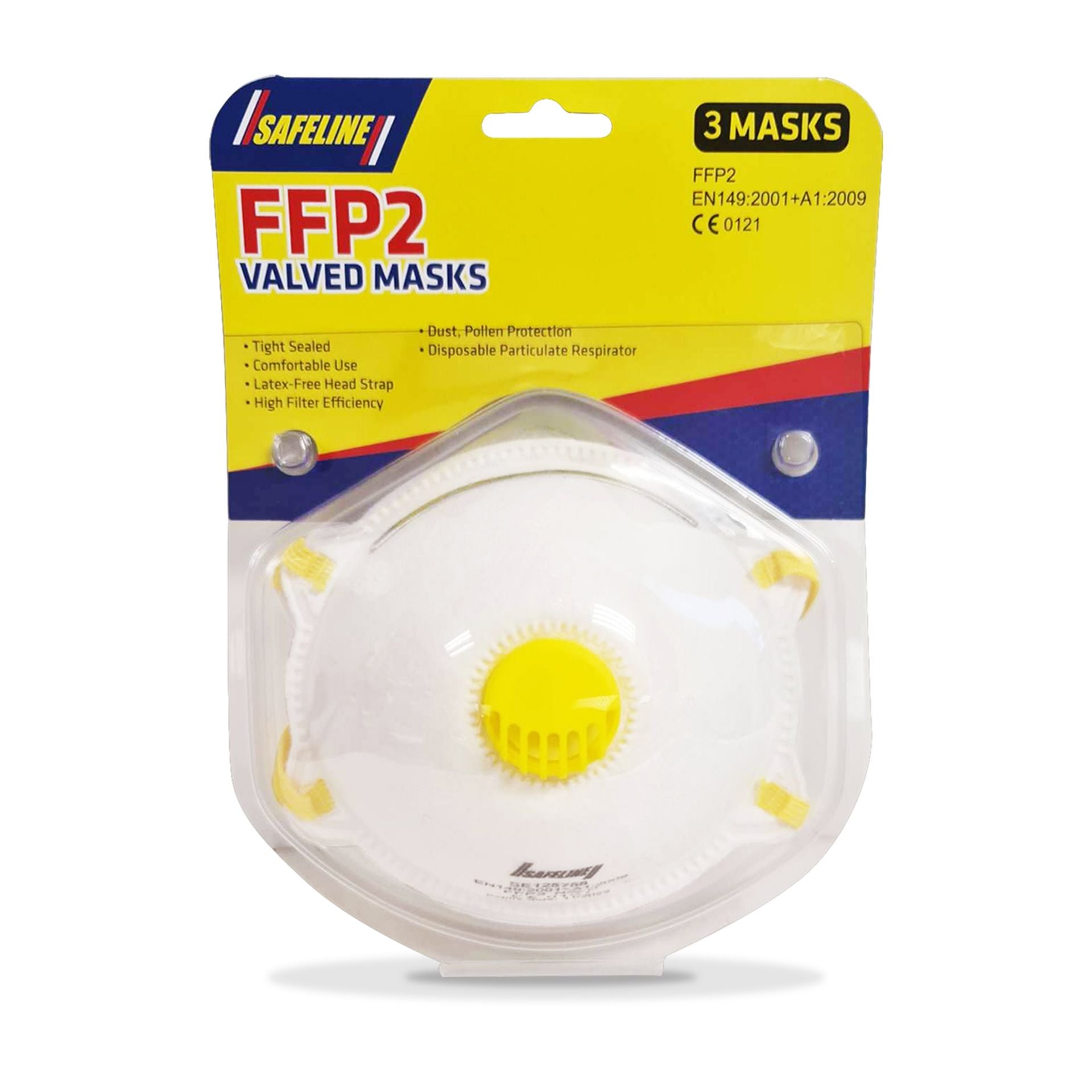 ABC FFP2 - 3 PCS MOULDED VALVED DUST MASKS