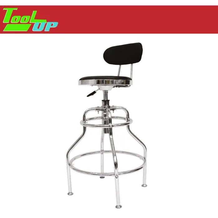 Jefferson Pneumatic Workshop Stool with Adjustable Height, Swivel Seat & Back Rest JEFWST02