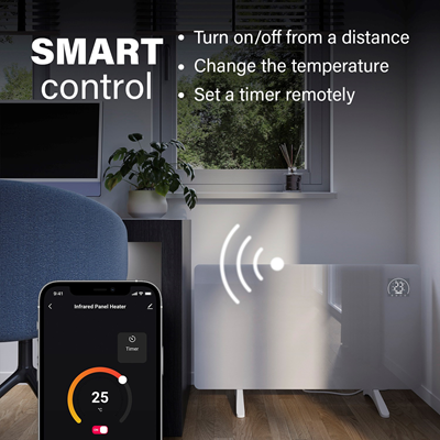 Princess Smart Infra-Red Glass Panel - 480W