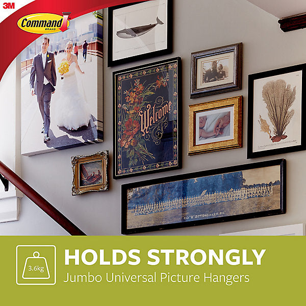 3M Command Jumbo Picture hanging Sticky nail (Holds) 3.6kg