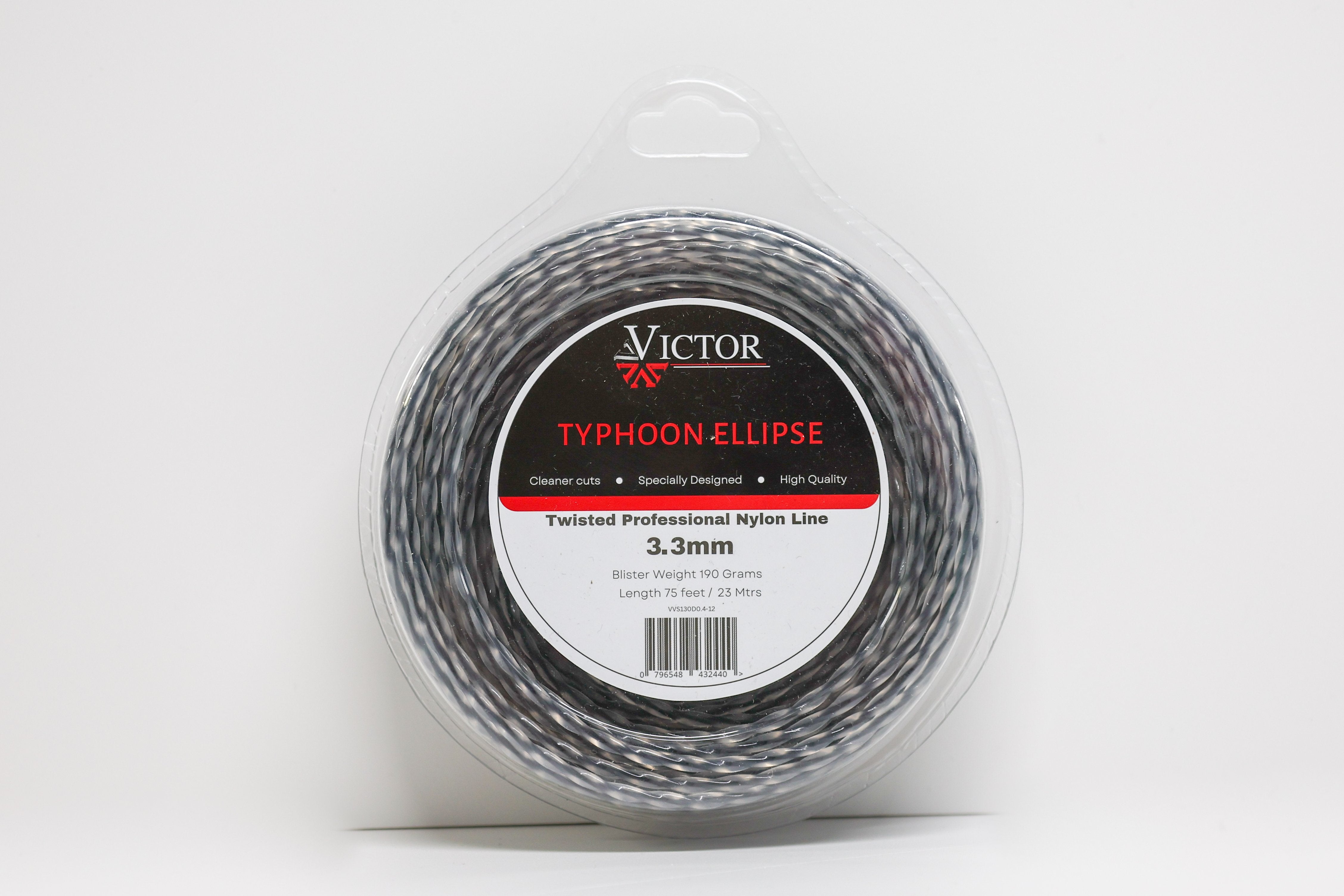 Victor Typhoon Ellipse Pro. 3.3mm Nylon Line- 1/2LB Donut Roll
