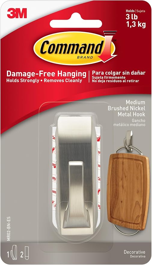 Command Modern Reflections Metal Bathroom Hook