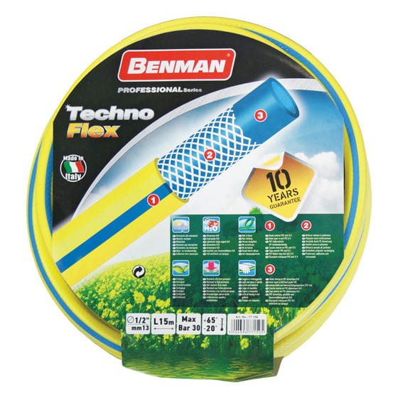 Benman 50 Meter Garden Hose Technoflex 50 M (Yellow)
