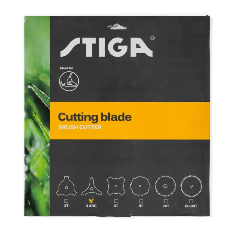 STIGA UNIVERSAL 3-TOOTH ARC BRUSHCUTTER BLADE 255mm