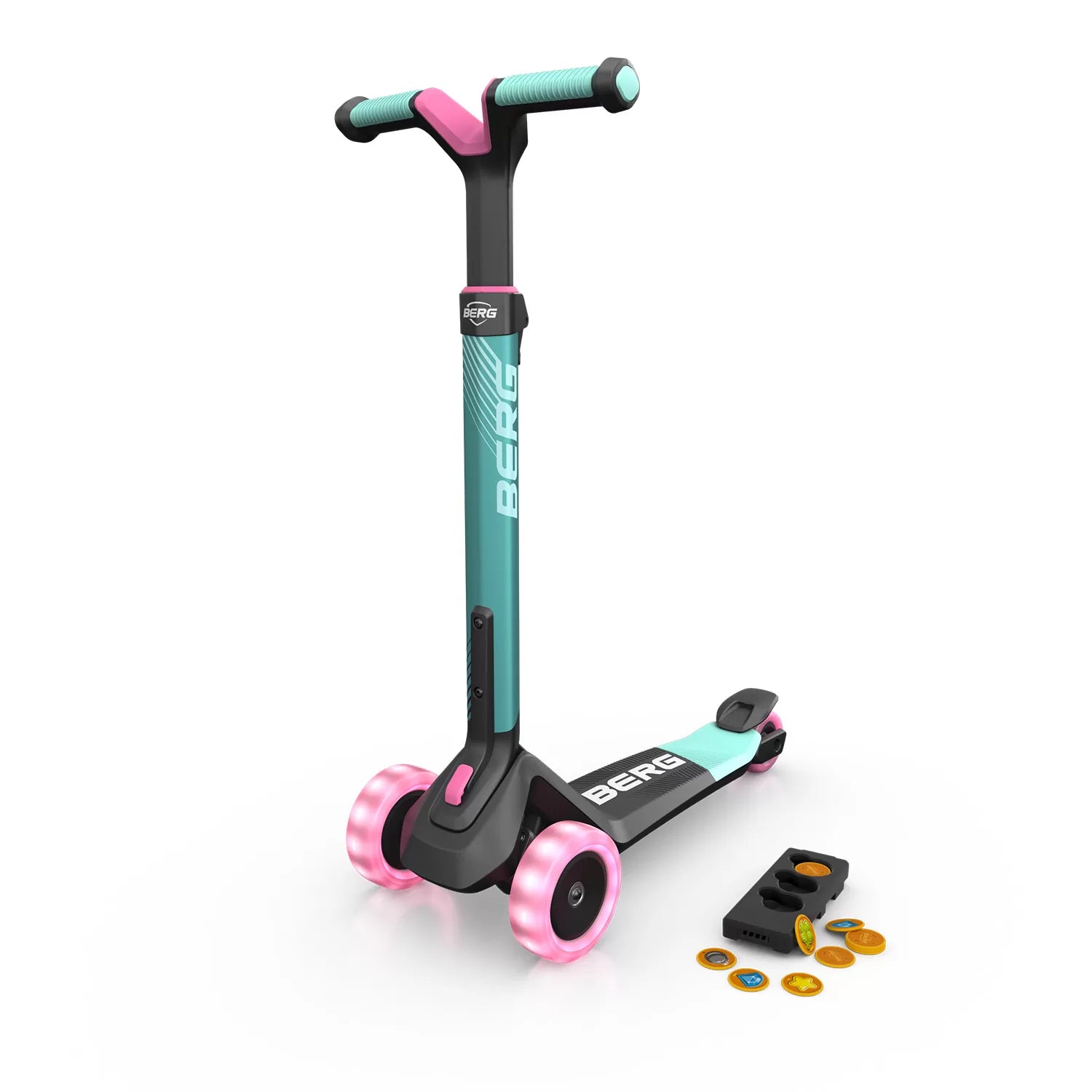 BERG Nexo Foldable Lights Magnet Deck Scooter (with free helmet)