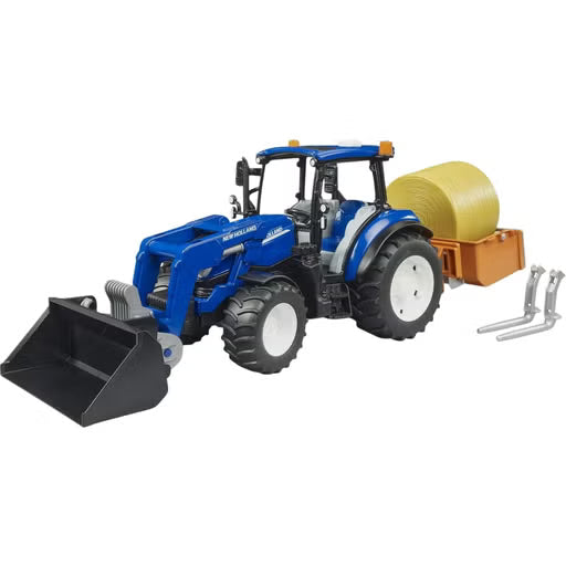 New Holland T5.120 with Slip-on Frontloader, Dump Box and Forks B10/2187