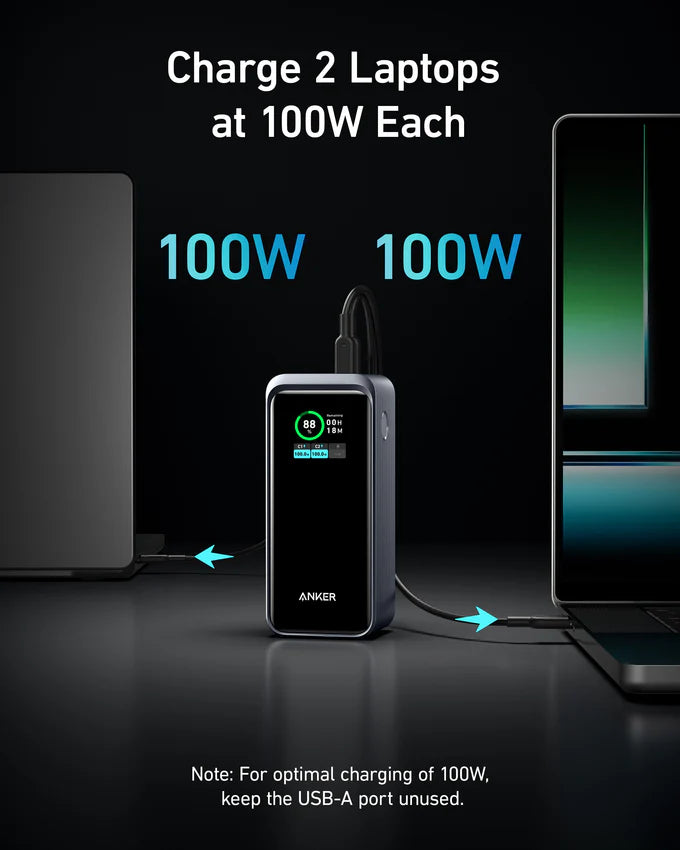 Anker Prime Power Bank 20,000mAh, 200W, W Smart Display 100W Type C cable included A1336011