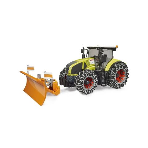 Bruder Claas Axion 950 with snow chains and plough B10/3018