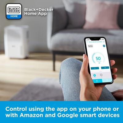 Black & Decker 12L Smart Dehumidifier - White