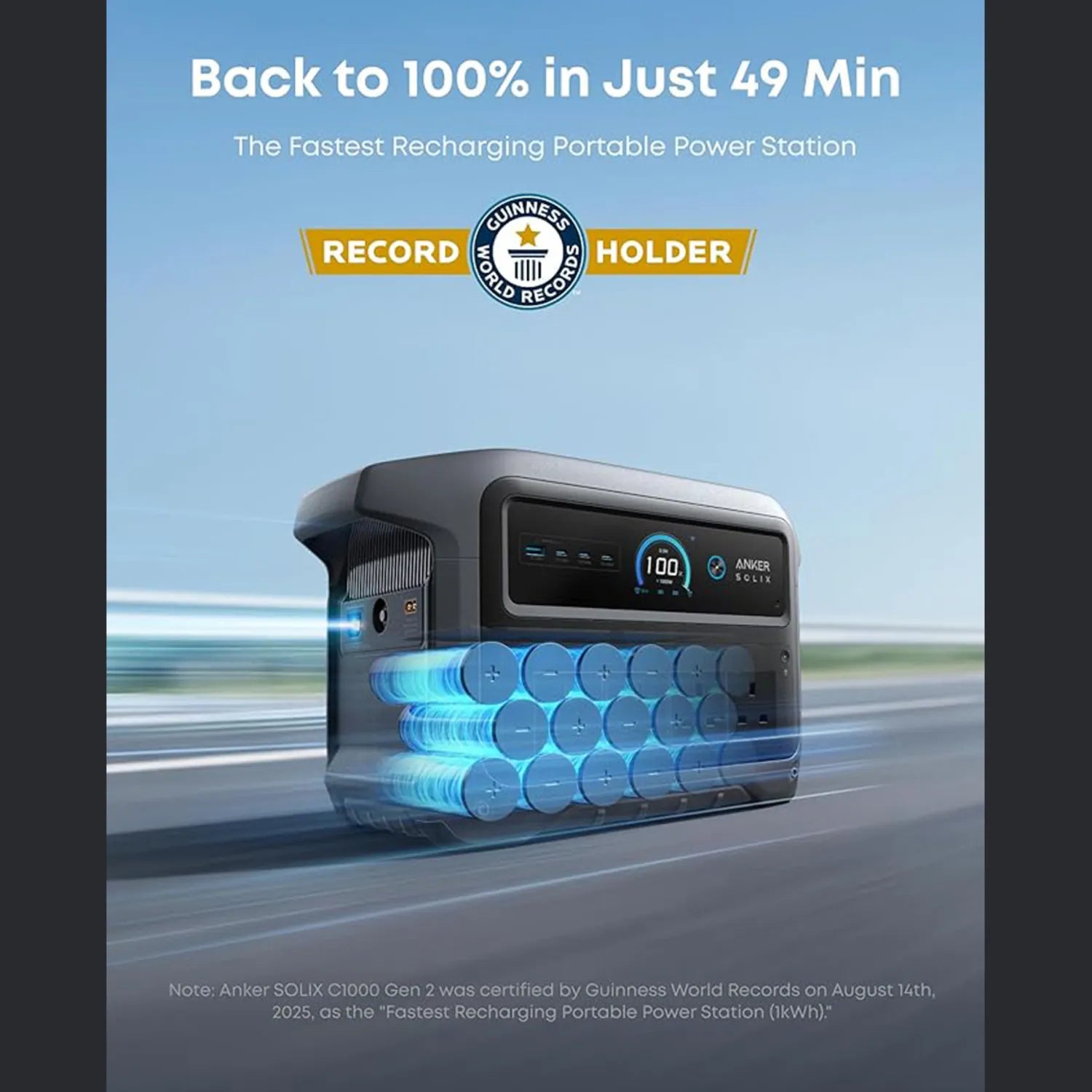 Anker SOLIX A17632A1 C1000 Gen 2 Portable Power Station 1024Wh