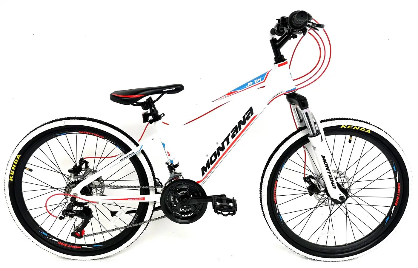 MONTANA JUNIOR DISC 24 WHITE RED BLUE BIKE