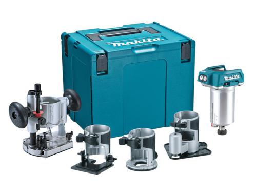Makita DRT50ZJX3 Router/Trimmer Body + 4 Bases 18V Bare Unit DRT50ZJX3