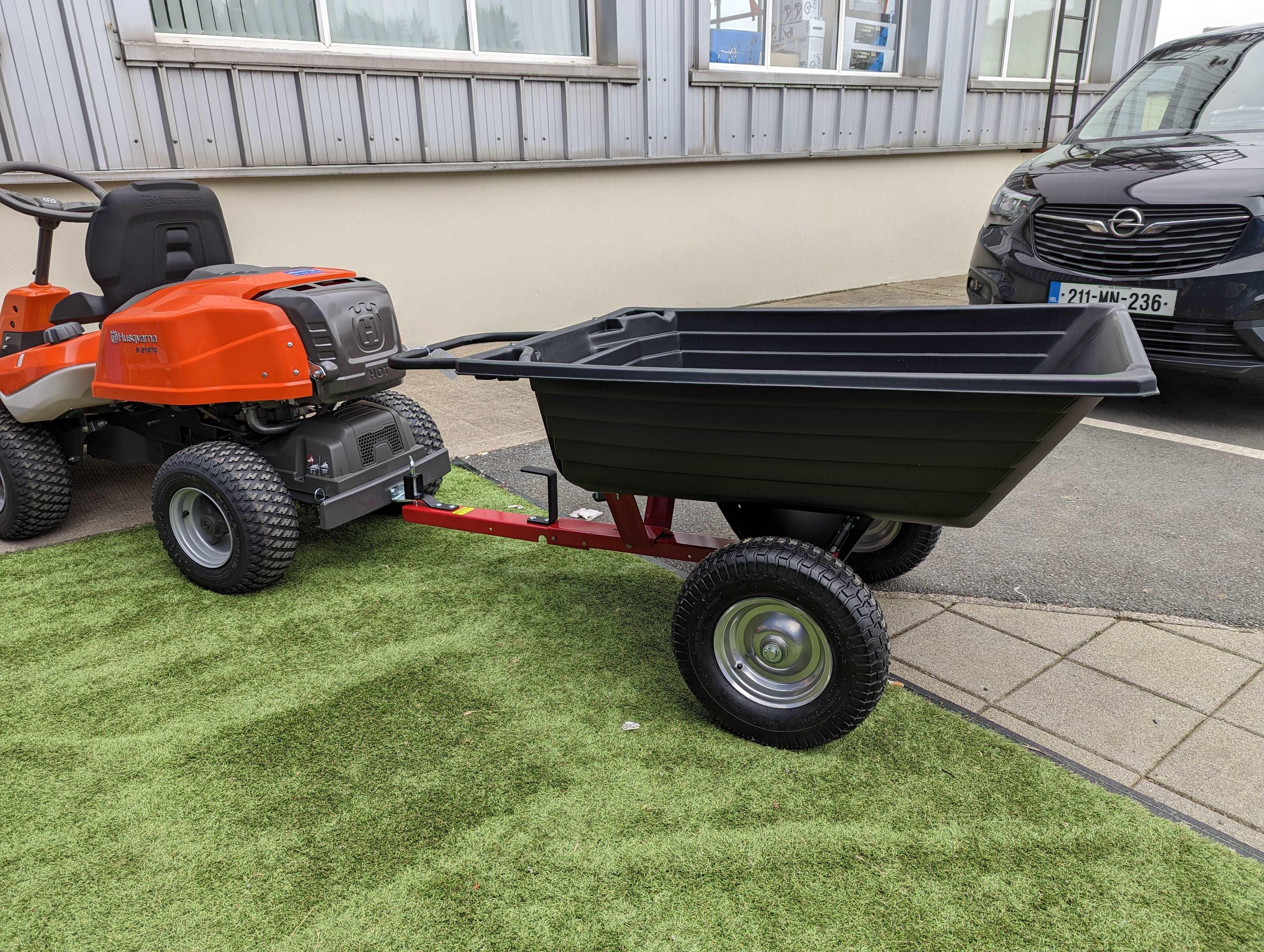 AMA Ride On Trailer (Poly Trailing Dump Cart - 295Kg Capacity) ADIRN0503 Monaghan Hire