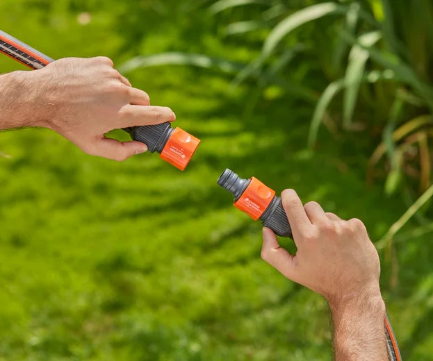 Gardena Profi system coupling, connector for two garden hoses, 3/4 inch Article No. 2831-20