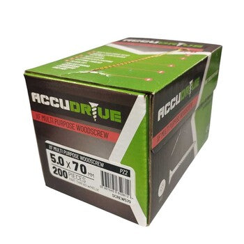 Accudrive 5 x 70 (Box of 200) Accudrive Screws Yellow