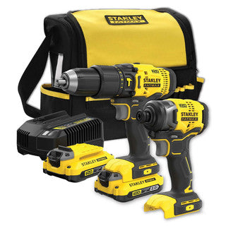 Stanley FatMax V20 18V Combi & Impact Driver - 2 x 2.0Ah Softbag Kit