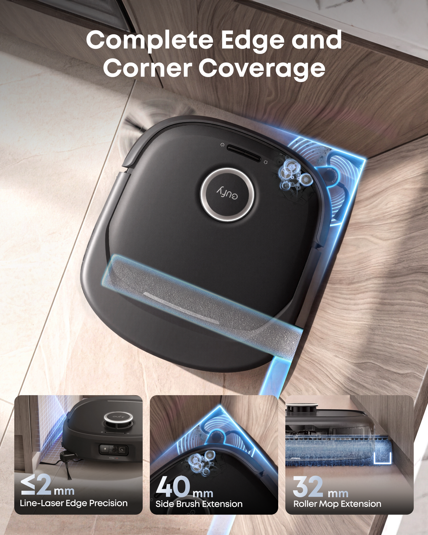 Anker eufy E35 Omni, Robot Vacuum Cleaner with Mop, 35,000 Pa T210MV11