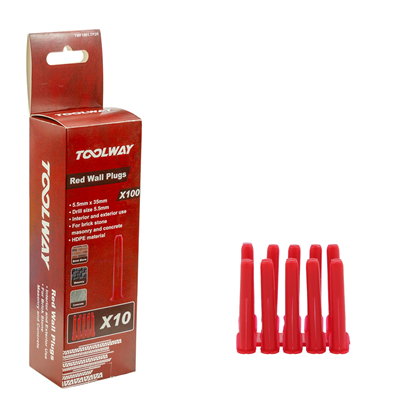 Toolway (TP2) Red Wall Plugs 100pc
