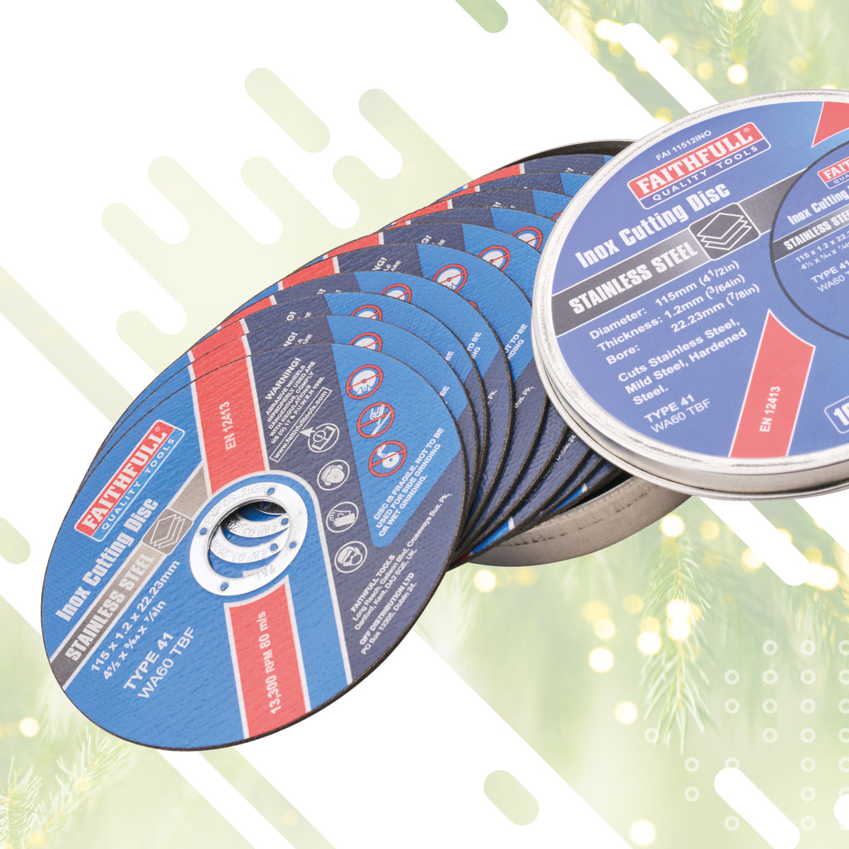 FAITHFULL 115MM (4.5″) INOX METAL CUTTING DISCS XMS26CUTOFF