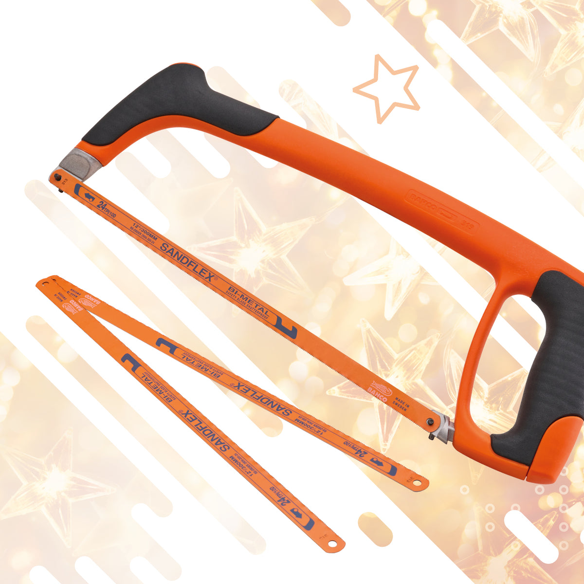 BACHO 300MM (12″) HACKSAW WITH 2 FREE BLADES XMS26HACK