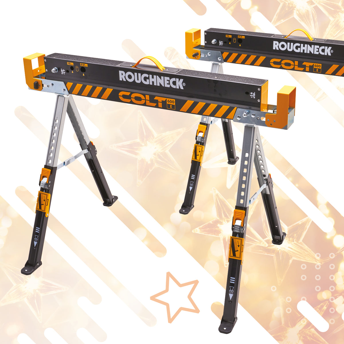 ROUGHNECK FOLDING SAW HORSE TWIN PACK XMS26HORSES