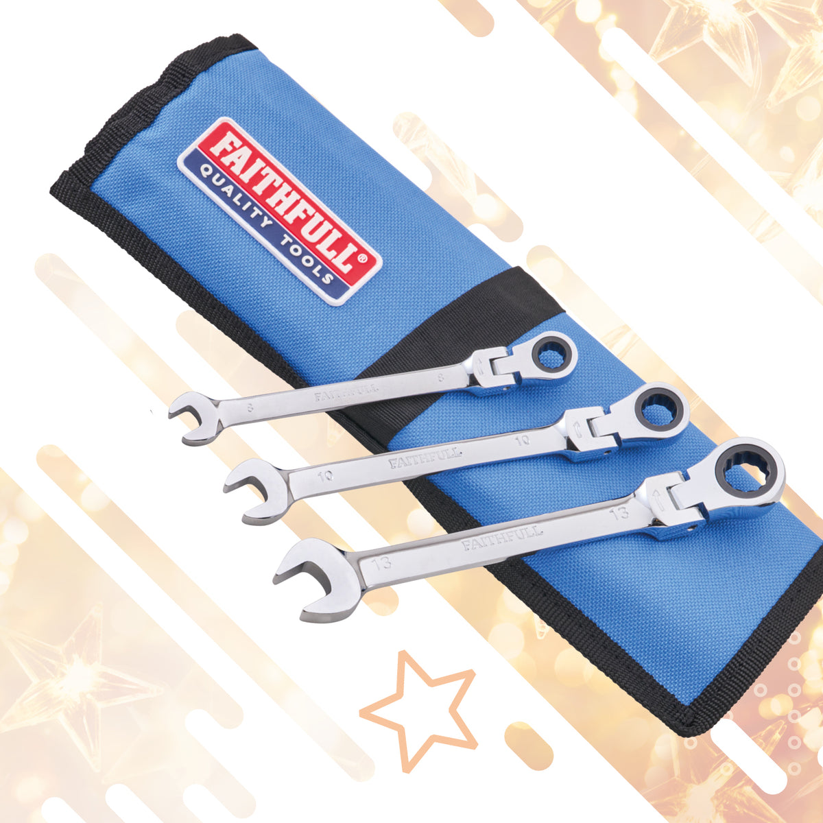 FAITHFULL 6 Piece Ratchet Combination Spanner Set XMS24SPANNER