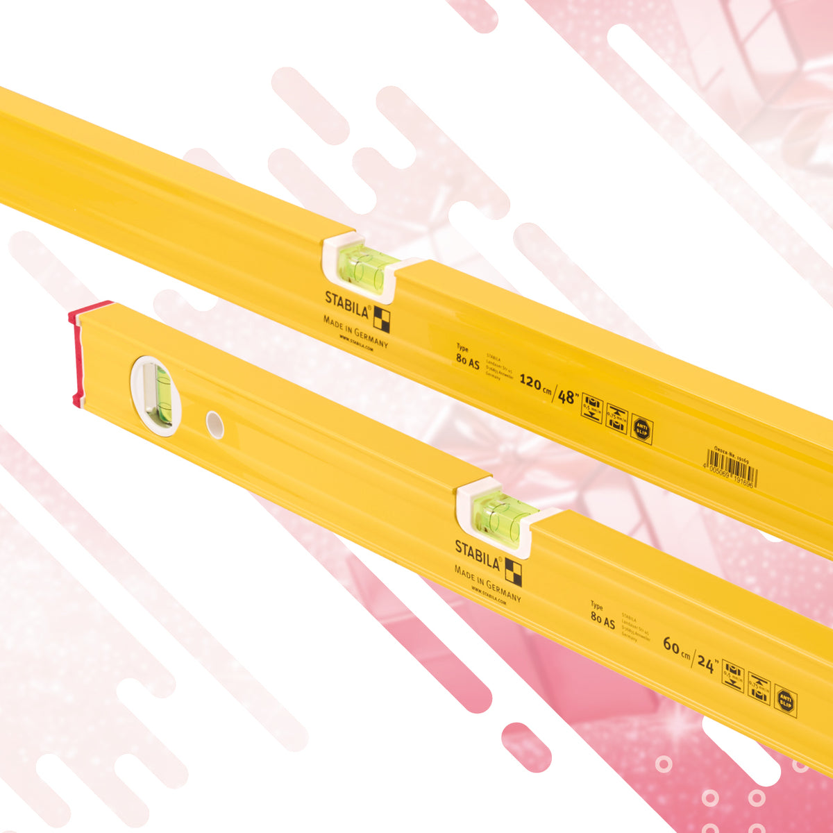 STIBILA 60cm (2′) & 120cm (4′) 80 AS LEVEL TWIN PACK XMS26STABILA