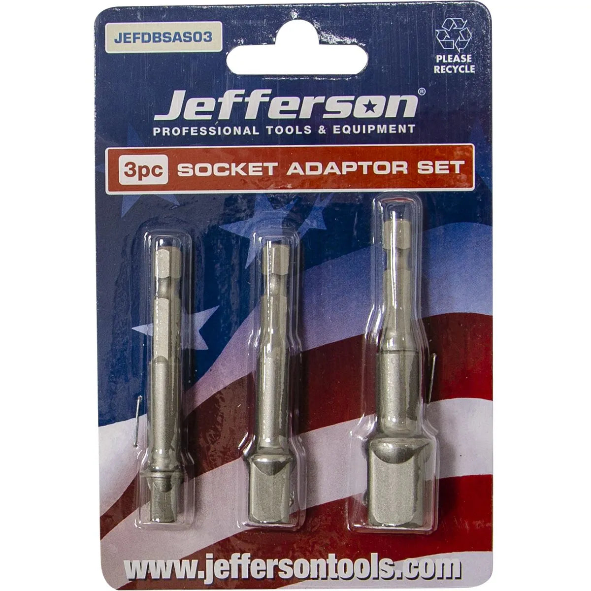 Jefferson 3 Piece Socket Adaptor Set  JEFDBSAS03