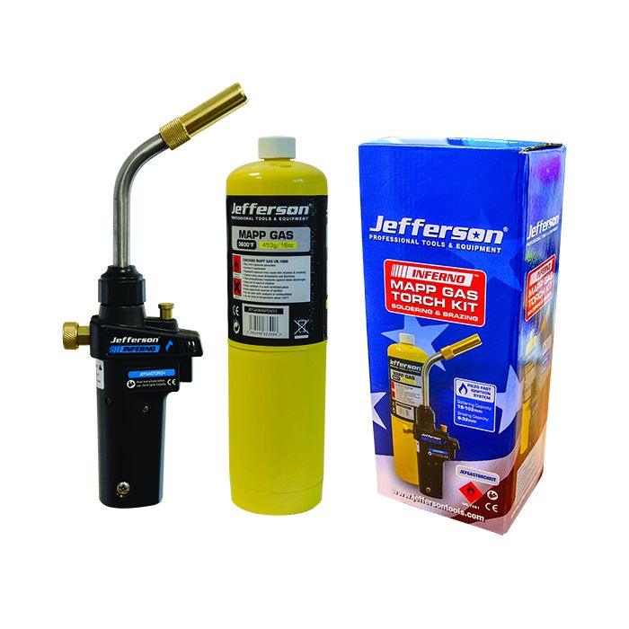 Soldering & Brazing Gas Torch & Mapp Gas Kit  SKU JEFGASTORCHKIT Monaghan Hire