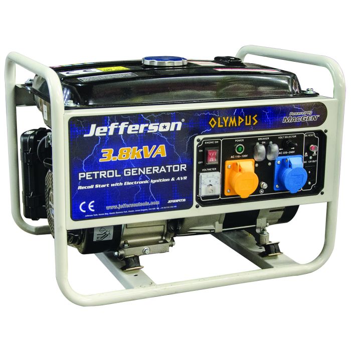 Jefferson 3.8kVA Petrol Generator SKU JEFGENPET30