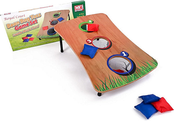 MY Wooden Foldable Bean Bag Toss Garden Game Includes Bean Bags 2 Players