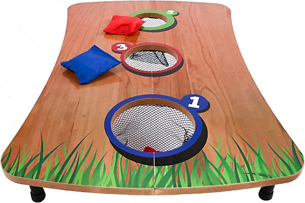 MY Wooden Foldable Bean Bag Toss Garden Game Includes Bean Bags 2 Players