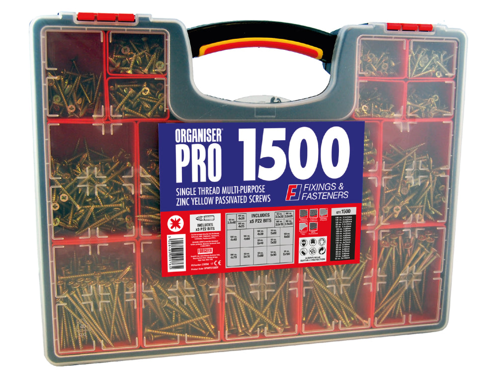 Organiser Pro Multi-Purp ZYP 1500 screws - 19 inserts XMS25SCREWS