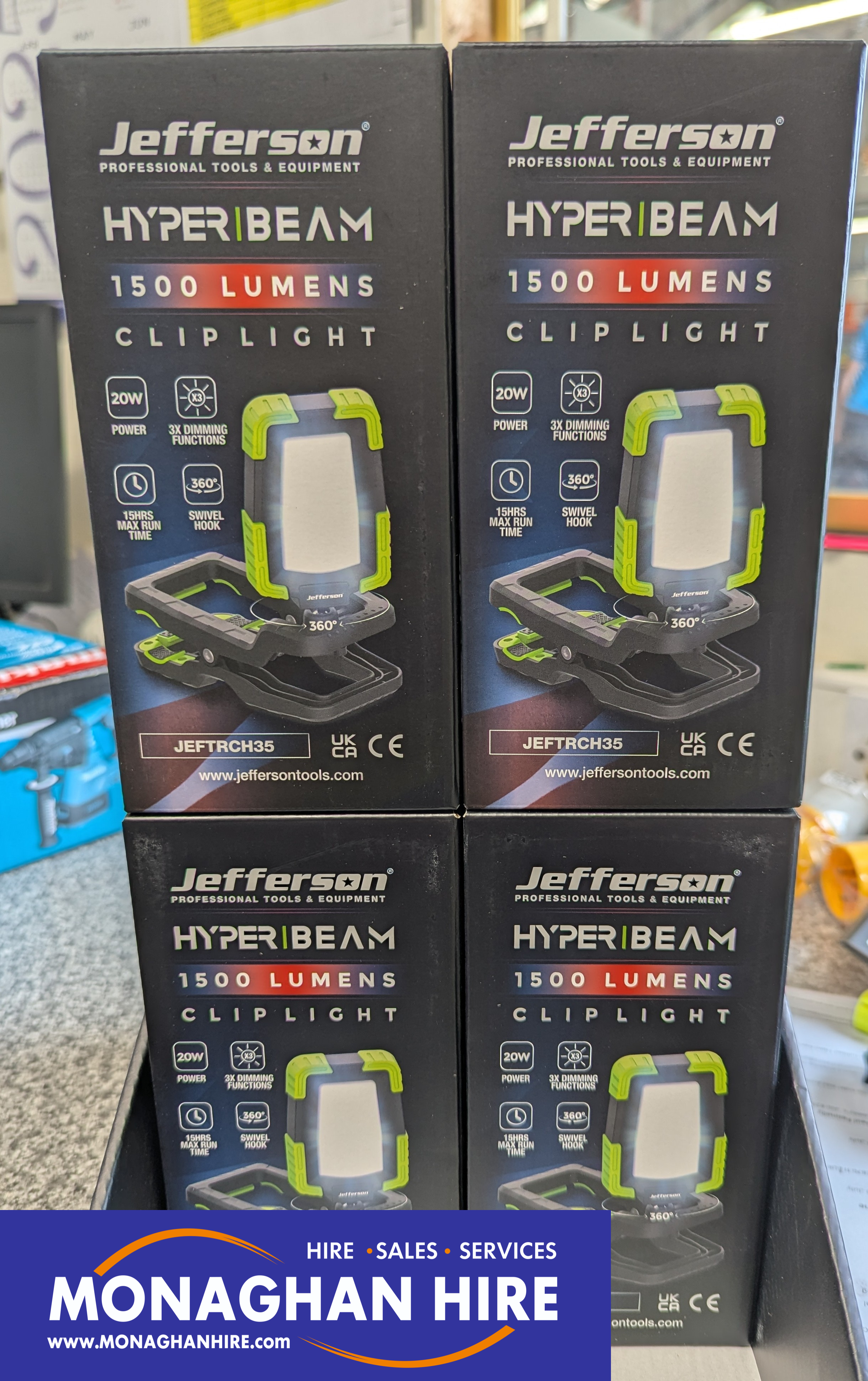 JEFFERSON 1500 LUMENS CLIP LIGHT JEFTRCH35