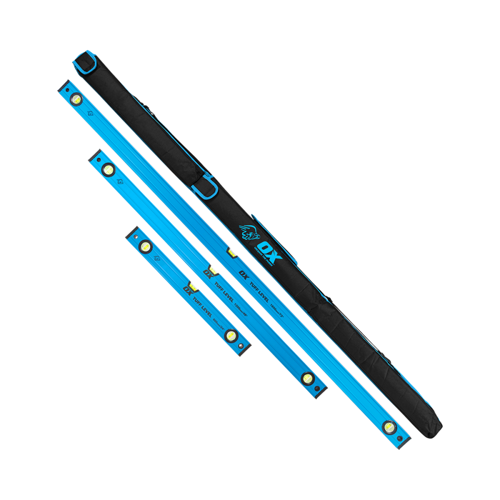 OX Pro Tuff Level 3pk w/Bag – 600mm, 1200mm, 1800mm
