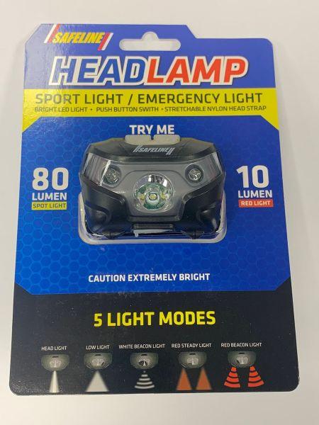 SAFELINE HEAD TORCH USB RECHARAB 5 SETTINGS 80LM - EL2192USB Monaghan Hire