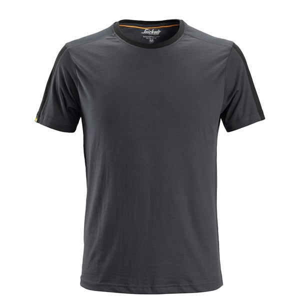 Snickers 2518 AllroundWork T-Shirt (5804 Steel Grey/Black) Monaghan Hire