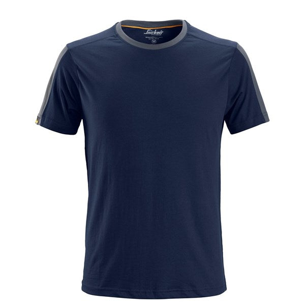 Snickers 2518 AllroundWork T-Shirt (9558 Navy/Steel Grey) Monaghan Hire