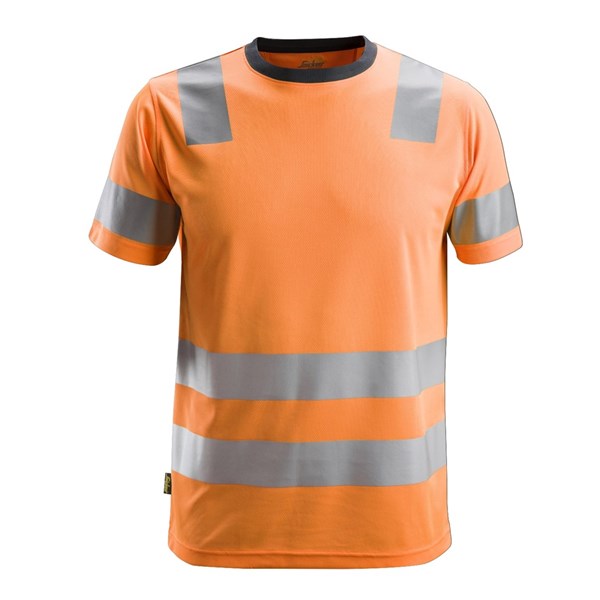 Snickers 2530 AllroundWork High Vis T-Shirt (5500 Orange) Monaghan Hire