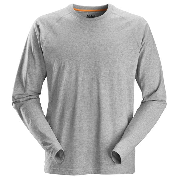 Snickers 2410 AllroundWork Long Sleeve T-Shirt (2800 Grey Melange) Monaghan Hire