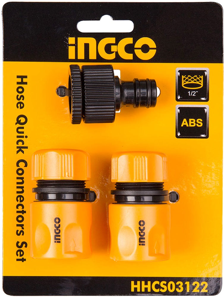 INGCO - Hose Quick Connector Set (3 Piece) Monaghan Hire