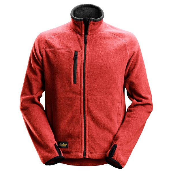 Snickers 8022 AllroundWork Polartec Fleece Jacket (1604 Chilli Red/Black) Monaghan Hire