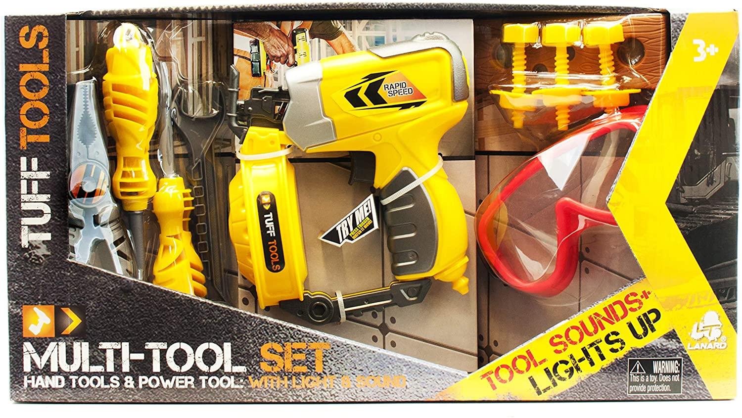Tuff Tools - Multi-Tool Set W. Light And Sound - TOY NEW Monaghan Hire