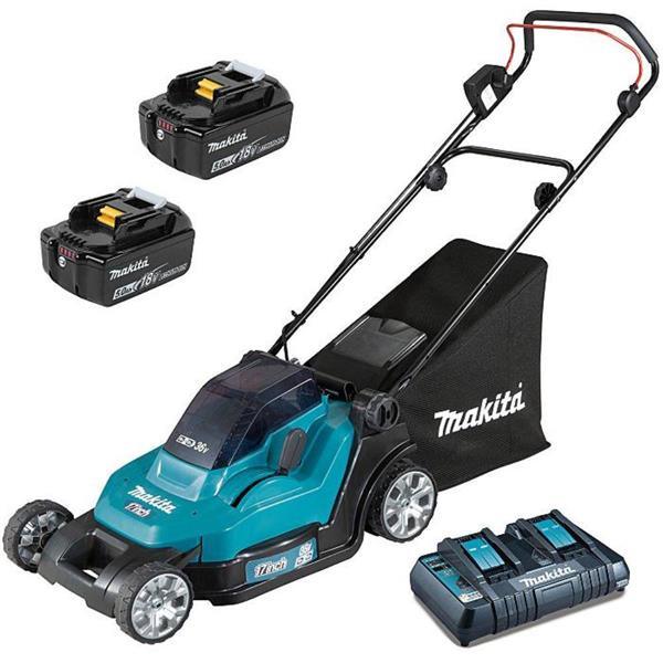 MAKITA DLM432CT2 36V (18v x 2) 5.0Ah Li-ion Battery Cordless 430mm Lawn Mower Combo Kit Makita