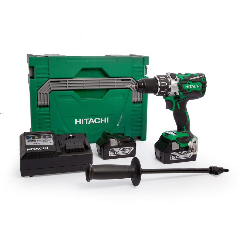 Hitachi/Hikoki DV18DBXL Combi Drill 18V Cordless Brushless (2 x 6.0Ah Batteries) Hitachi