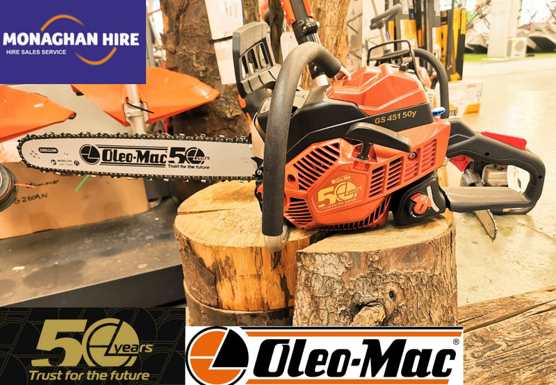 Oleo Mac GS451 Chainsaw 16" Bar - 50 years special edition Monaghan Hire