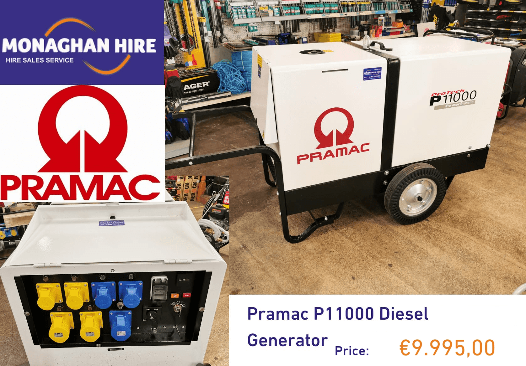 Pramac P11000 Diesel Generator Monaghan Hire