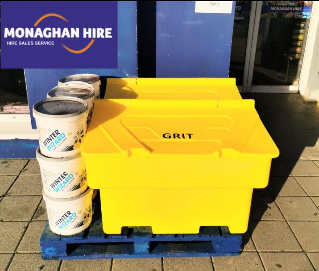 Yellow Grit bin Monaghan Hire
