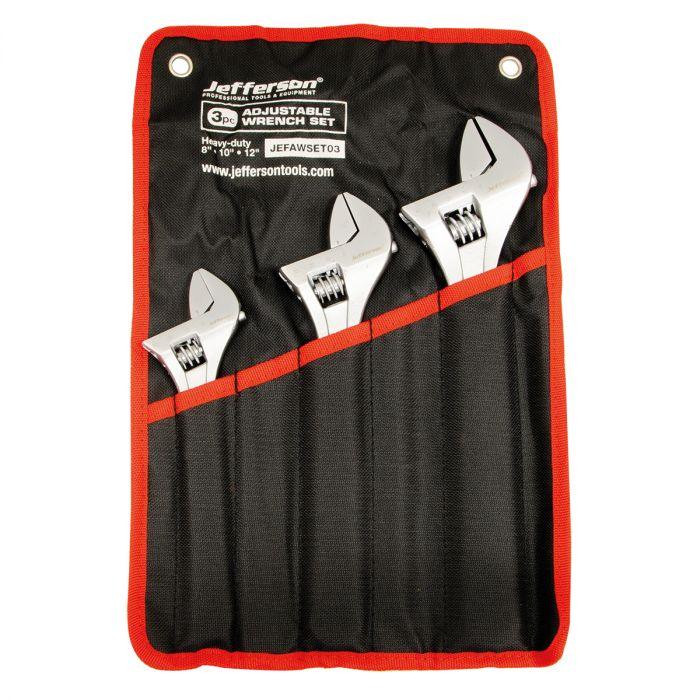 Jefferson 3 Piece Adjustable Wrench Set Monaghan Hire